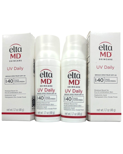 Eltamd Unisex 3.4oz Uv Daily Broad Spectrum Spf 40 Pack Of 2 In White