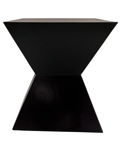 Sagebrook Home 18in Hourglass Side Table In Black