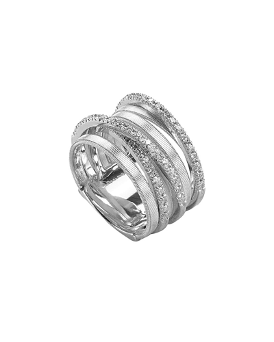 Marco Bicego 18k White Gold Masai Diamond Crossover Ring