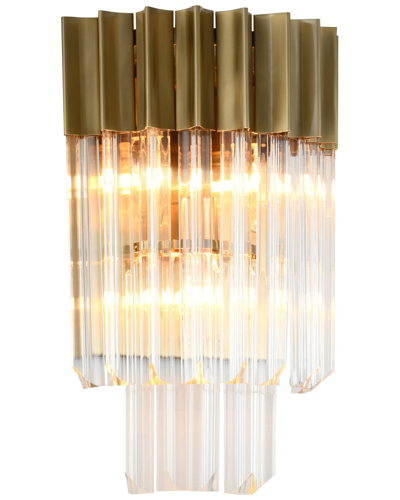 Bethel International Brass & Crystal Wall Sconce