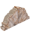 SAGEBROOK HOME SAGEBROOK HOME 6IN PETRIFIED WOOD BOOKENDS