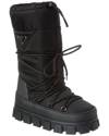 PRADA PRADA PADDED NYLON & LEATHER BOOT