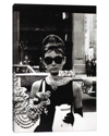Icanvas Audrey Hepburn As Seen Through Tiffany's Storefront Window By Radio Days Wall Art