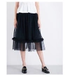 SIMONE ROCHA Feather-Embellished Smocked Tulle Midi Skirt