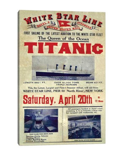 Icanvas 1912 Uk Titanic Poster By The Advertising Archives Wall Art
