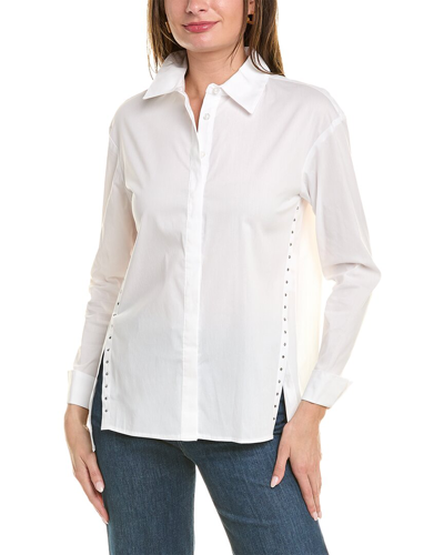 Anne Klein Button-down Shirt In White
