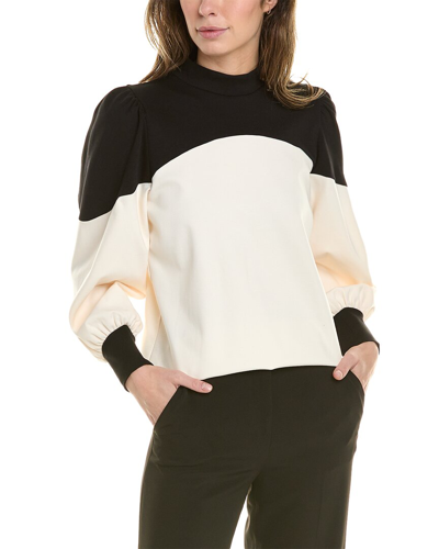 Anne Klein Colorblocked Pullover In White