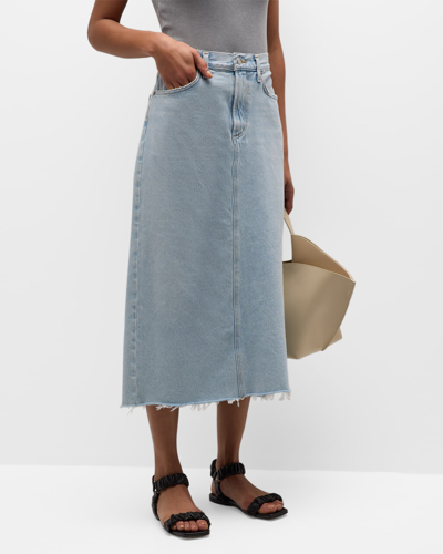 AGOLDE DELLA DENIM MIDI SKIRT