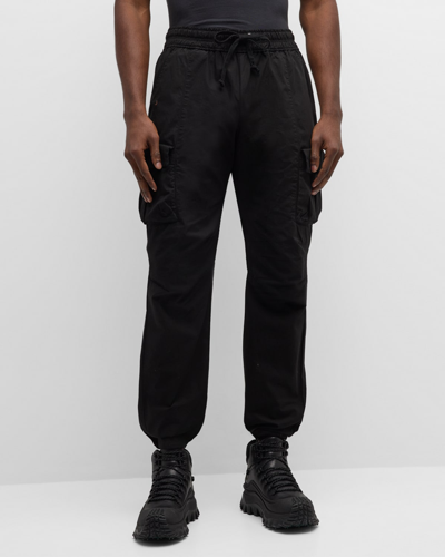 John Elliott Men's Sateen Cargo Pants In Black