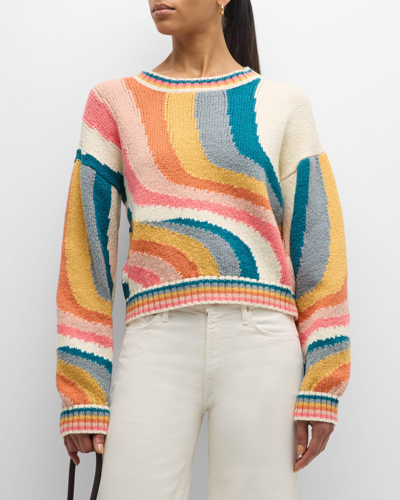 Mother The Itsy Crop Jumper Pullover In Multicolor