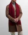 Loro Piana Men's Grande Unita Cashmere Scarf In Currant Jam