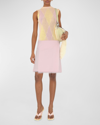 Burberry Crew-neck Argyle Intarsia-knit Top In Cameo Ip Pattern