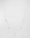 GRAZIELA GEMS 18K WHITE GOLD LARGE FLOATING DIAMOND NECKLACE