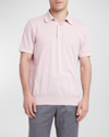 Brioni Men's Cotton Polo Shirt In Medium Gre