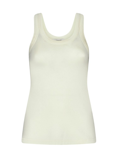 Lemaire Ribbed Cotton Tank Top In Lemon Glaze