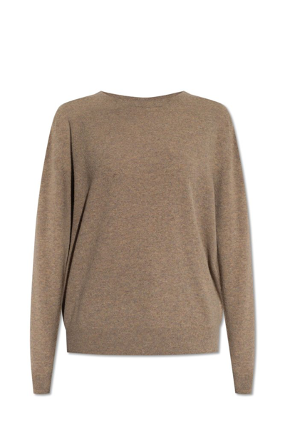 Lemaire Crewneck Knitted Jumper In Beige