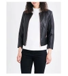 TED BAKER Fai Printed-Lining Leather Jacket