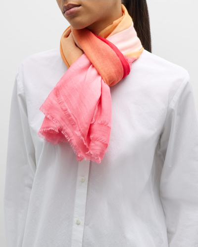 Faliero Sarti Ombre Modal & Silk Scarf In Pink