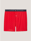 Tommy Hilfiger Men's Flag Logo Printed Cotton Boxers In Mahogany