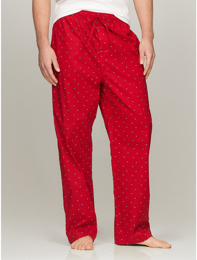 Tommy Hilfiger Flag Print Sleep Pant In Sultan Red