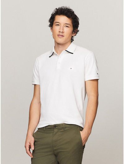 Tommy Hilfiger Regular Fit Under Collar Polo In Fresh White