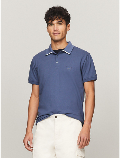 Tommy Hilfiger Regular Fit Under Collar Polo In Bank Blue |  