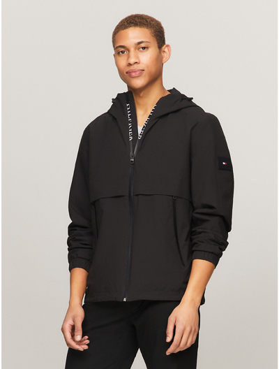 Tommy Hilfiger Thprotect Hooded Sailing Windbreaker In Black