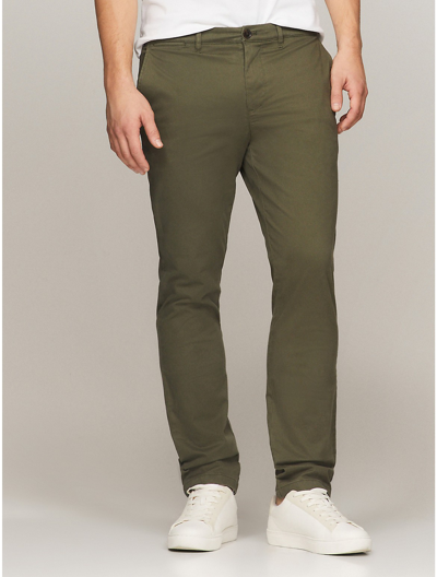 Tommy Hilfiger Slim Fit Thflex Tommy Chino In Army Green