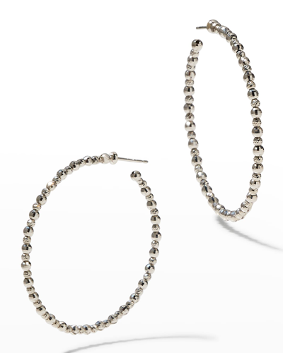 Platinum Born Platinum Hoop Earrings In Metallic