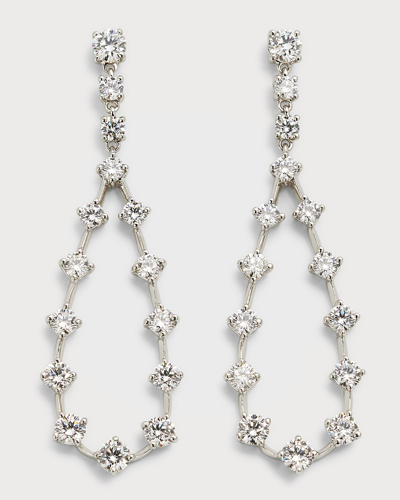 Suna Bros Platinum Diamond Earrings With 18k White Gold Nuts In Metallic
