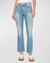 Dl1961 Bridget Boot High-rise Instasculpt Baby Blue Raw Ankle Cut Jean In Aged Mid