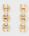 Hoorsenbuhs 18k Yellow Gold 3mm Toggle Stud Earrings With Diamond Bridges