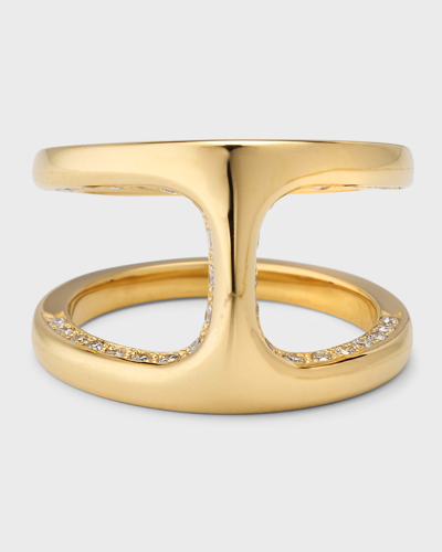Hoorsenbuhs 18k Yellow Gold Dame Phantom Ring With Flooded Diamonds In 05 No Stone