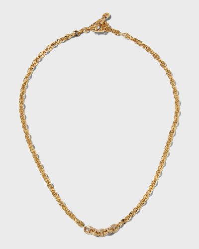 Hoorsenbuhs 18k White Gold 3mm Pave 5 Link Necklace