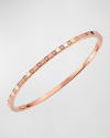 CHOPARD ICE CUBE 18K ROSE GOLD SEMI-DIAMOND BANGLE BRACELET