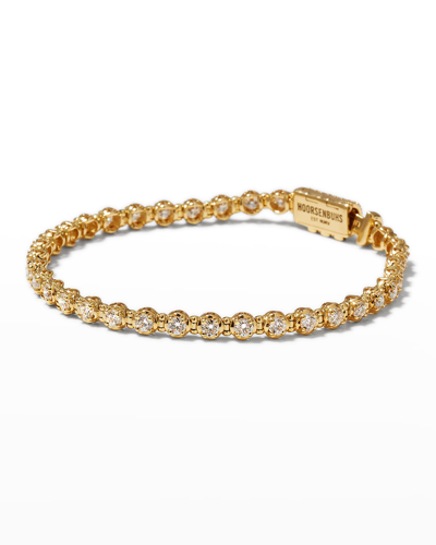 Hoorsenbuhs Infinite 3mm Diamond Bracelet In 18k Yellow Gold In 20 Green