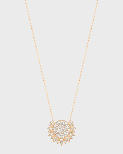 Piaget Sunlight 18k Rose Gold Diamond Pendant Necklace In 15 Rose Gold