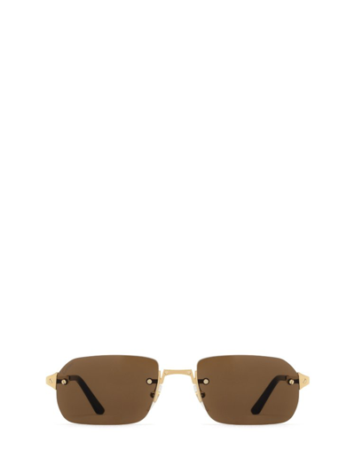 Cartier Rectangular Frame Sunglasses In Multi