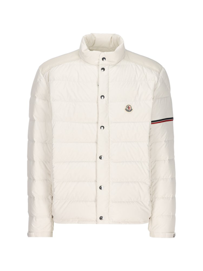 Moncler Logo Patch Button In White