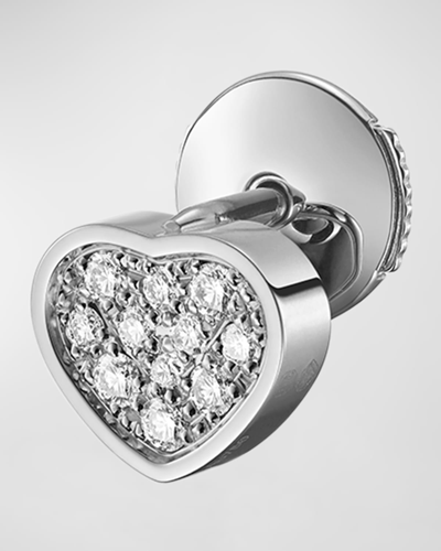Chopard White Gold And Diamond My Happy Hearts Single Earring In 10 White Gold
