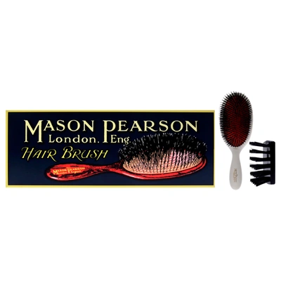 Mason Pearson Extra Large Pure Bristle Brush - B1 Ivory By  For Unisex - 2 Pc Hair Brush, Cleaning Br In White