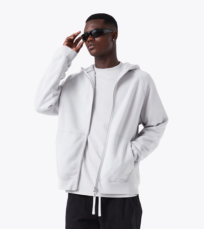 Zanerobe Lowgo Hood Zip Sweat Fog In White