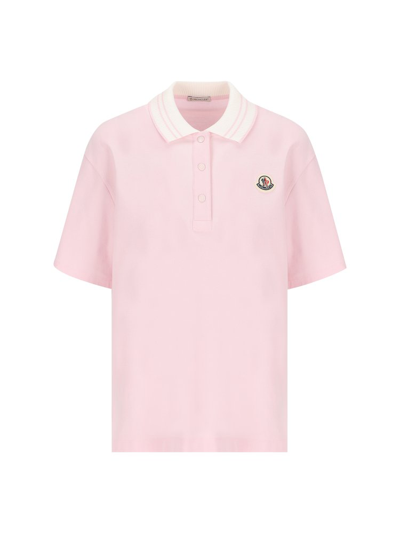 Moncler Logo Patch Short In Pink