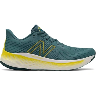 New Balance Men's Fresh Foam X Vongo V5 Running Shoes - 2e/wide Width In Deep Sea W/ Sulpher Yellow In Green