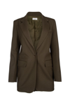 P.a.r.o.s.h Sophisticated Single-breasted Jacket With Notch Lapels In Verdeoliva