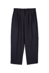 Paul & Shark Cropped Pleated Trousers With Belt Loops And Flap Back Pockets In 050