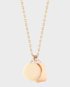 WALTERS FAITH ROSE GOLD PLAIN CIRCLE AND DIAMOND SMALL TABLET CHARM NECKLACE