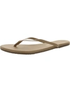 Tkees Foundations Womens Faux Leather Toe-post Flip-flops In Beige