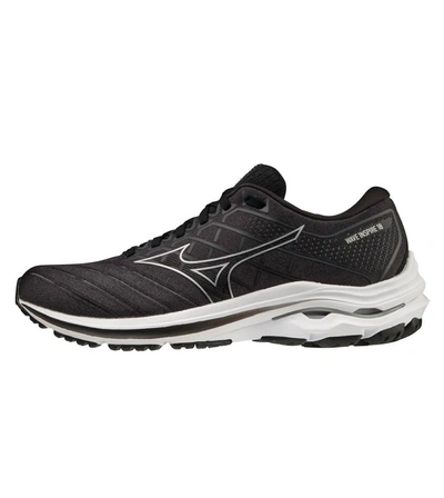 Mizuno Men's Wave Inspire 18 Running Shoes - D/medium Width In Black/silver