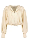 Bishop + Young Women's Boho Canyon Top In Ivory In Multi